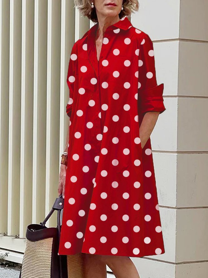 Women's Printed Simple Mid-length Dress