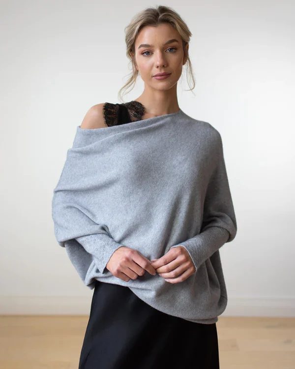 Clevecorner™ Asymmetric Draped Jumper