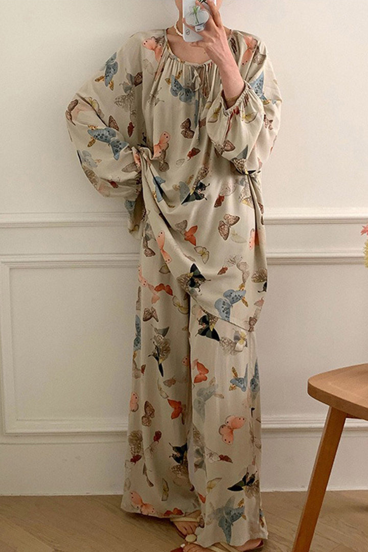 Printed Tie-up Oversize Loungewear