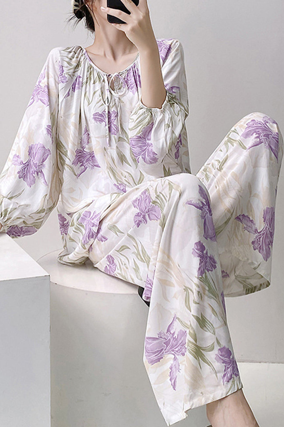 Printed Tie-up Oversize Loungewear