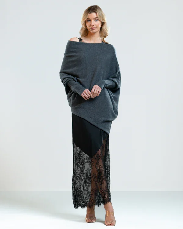 Clevecorner™ Asymmetric Draped Jumper