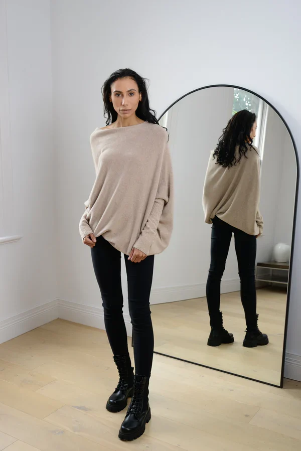 Clevecorner™ Asymmetric Draped Jumper