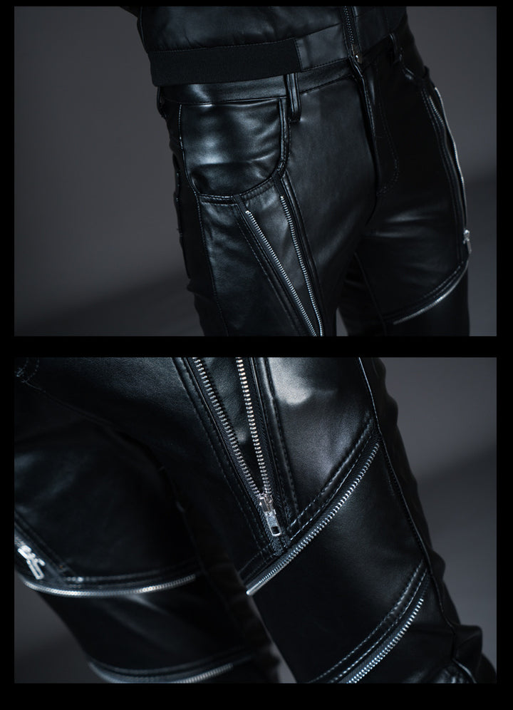 Men's Fashion Casual Zipper Windproof Warm Korean Slim-fit Pants