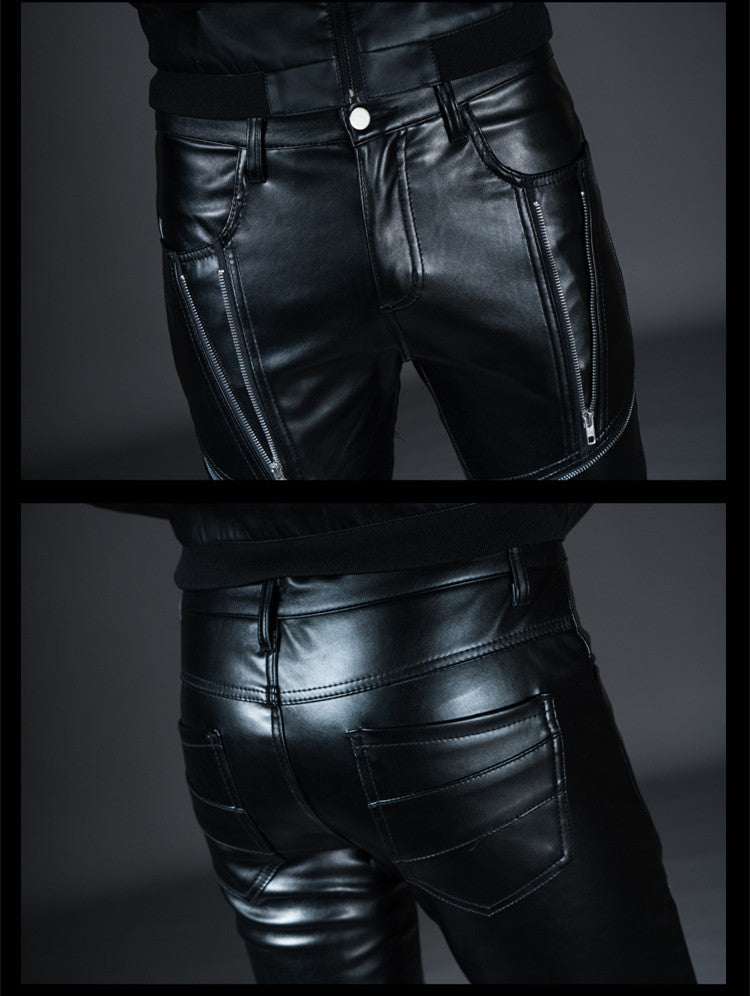 Men's Fashion Casual Zipper Windproof Warm Korean Slim-fit Pants