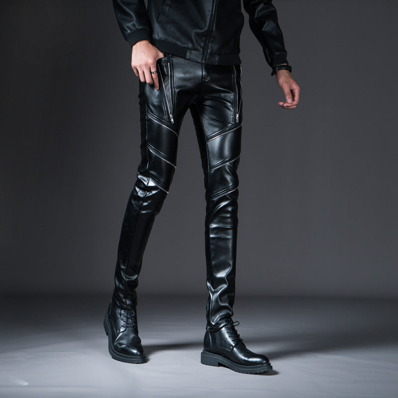 Men's Fashion Casual Zipper Windproof Warm Korean Slim-fit Pants