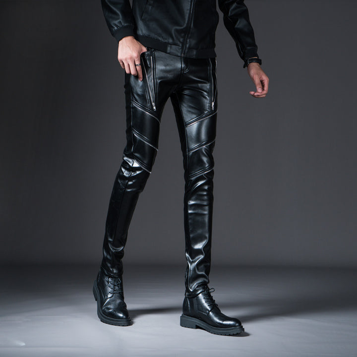 Men's Fashion Casual Zipper Windproof Warm Korean Slim-fit Pants