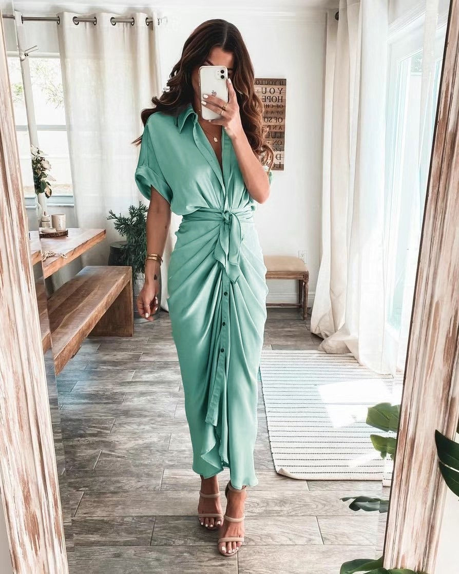 European And American Fashion Forged Face Long Dress