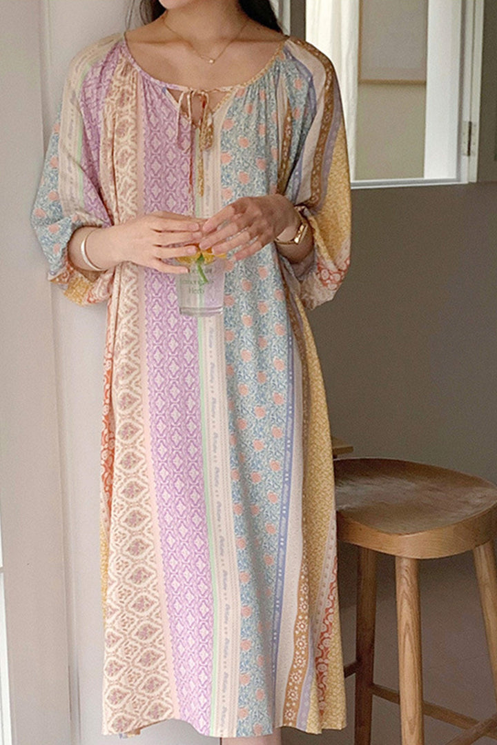 Printed Tie-up Oversize Loungewear