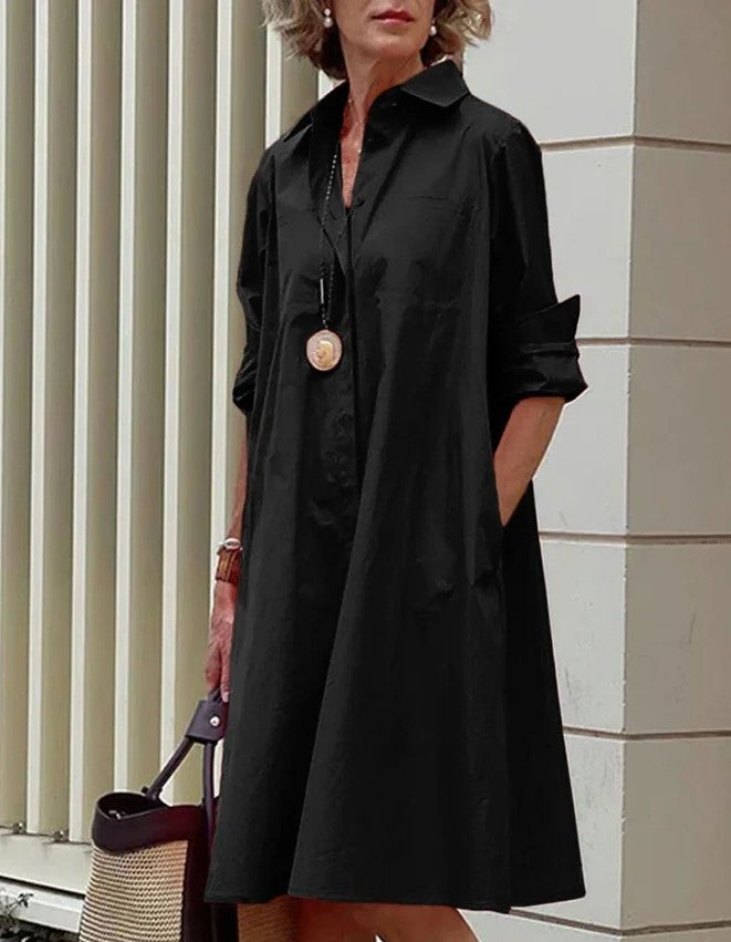 Women's Printed Simple Mid-length Dress