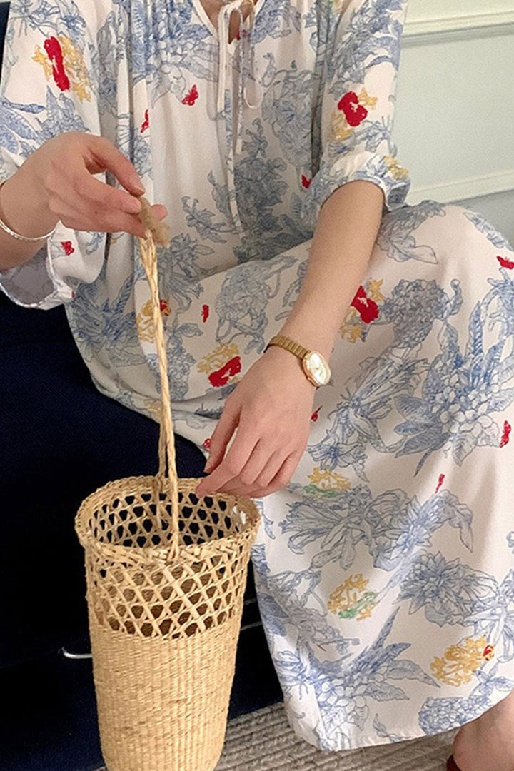 Printed Tie-up Oversize Loungewear