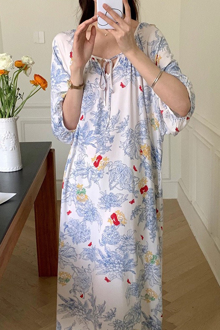 Printed Tie-up Oversize Loungewear