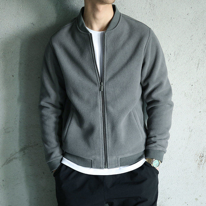 Thickened Fleece Polar Fleece Trend Casual Long-sleeved Blouse Jacket Men