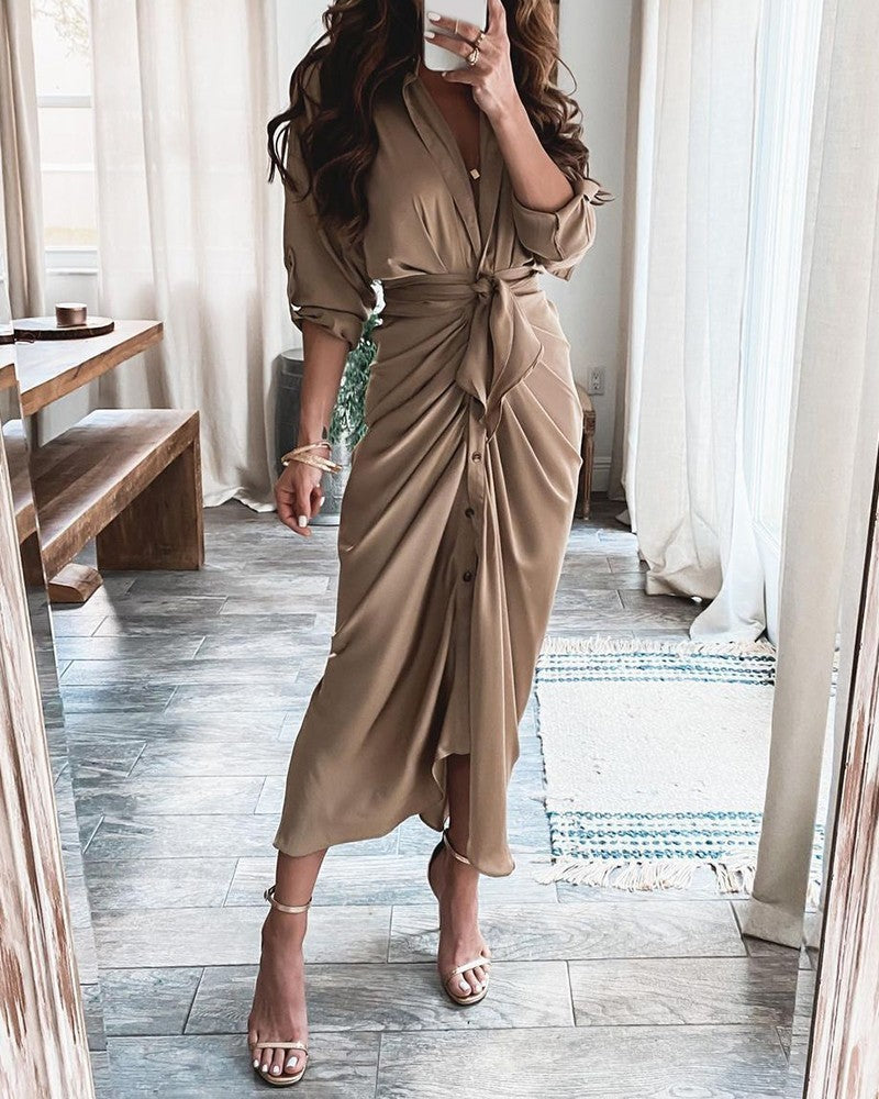 European And American Fashion Forged Face Long Dress