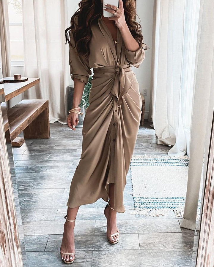 European And American Fashion Forged Face Long Dress