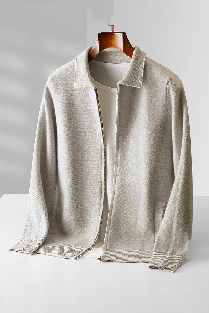 Men's Autumn And Winter Wool Knit Cardigan Loose Outer Wear
