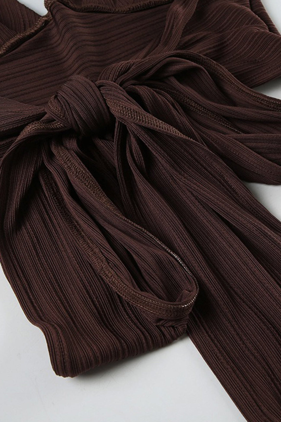 Halterneck Tie-up Vest Irregular Skirt Set