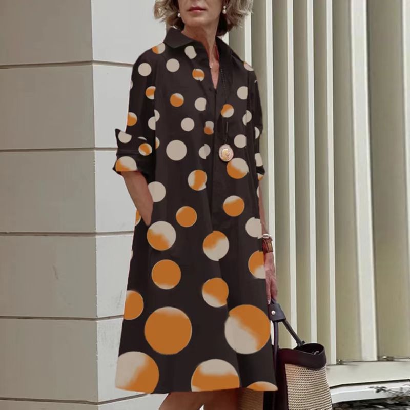 Women's Printed Simple Mid-length Dress
