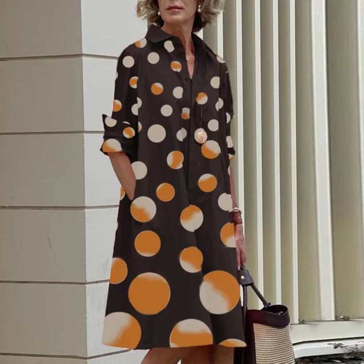 Women's Printed Simple Mid-length Dress