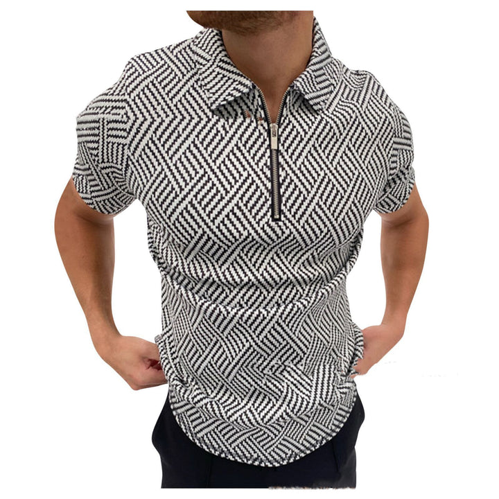 Lapel Loose-Fitting Printed Casual Men's Clothing