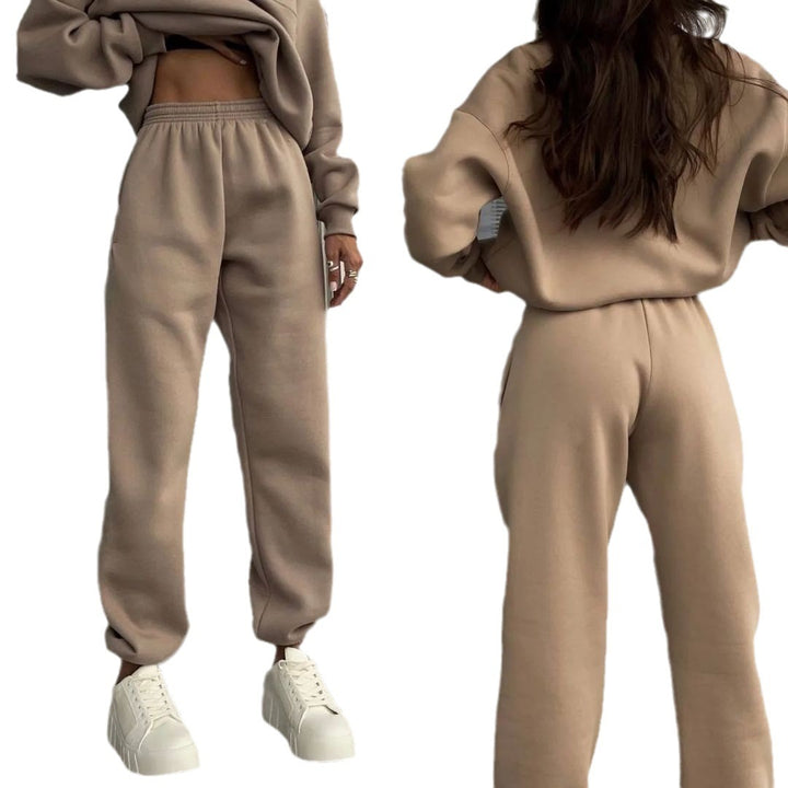 European And American Women's Versatile Casual Fashion Sweater Trousers Suit