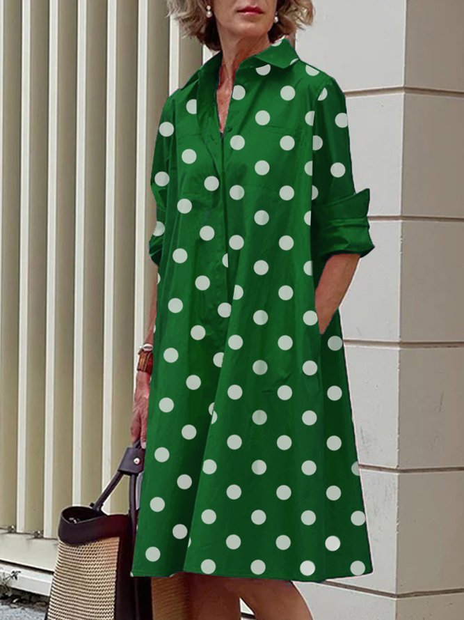 Women's Printed Simple Mid-length Dress