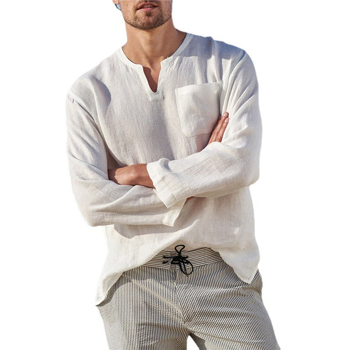 Cotton And Linen Casual Solid Color Strap Top
