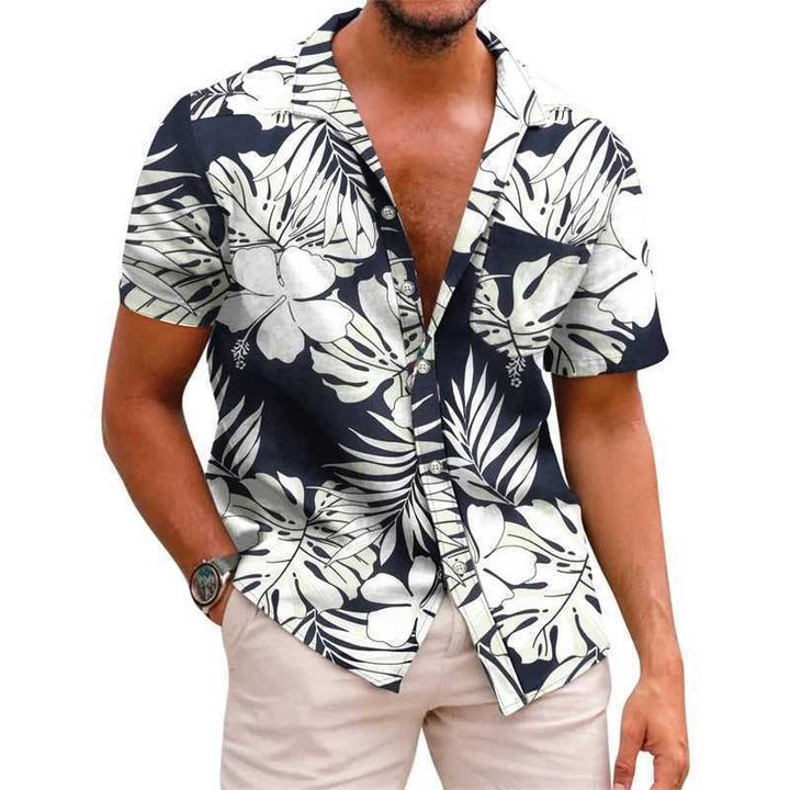 Summer Hawaii Printing Men Short Sleeve