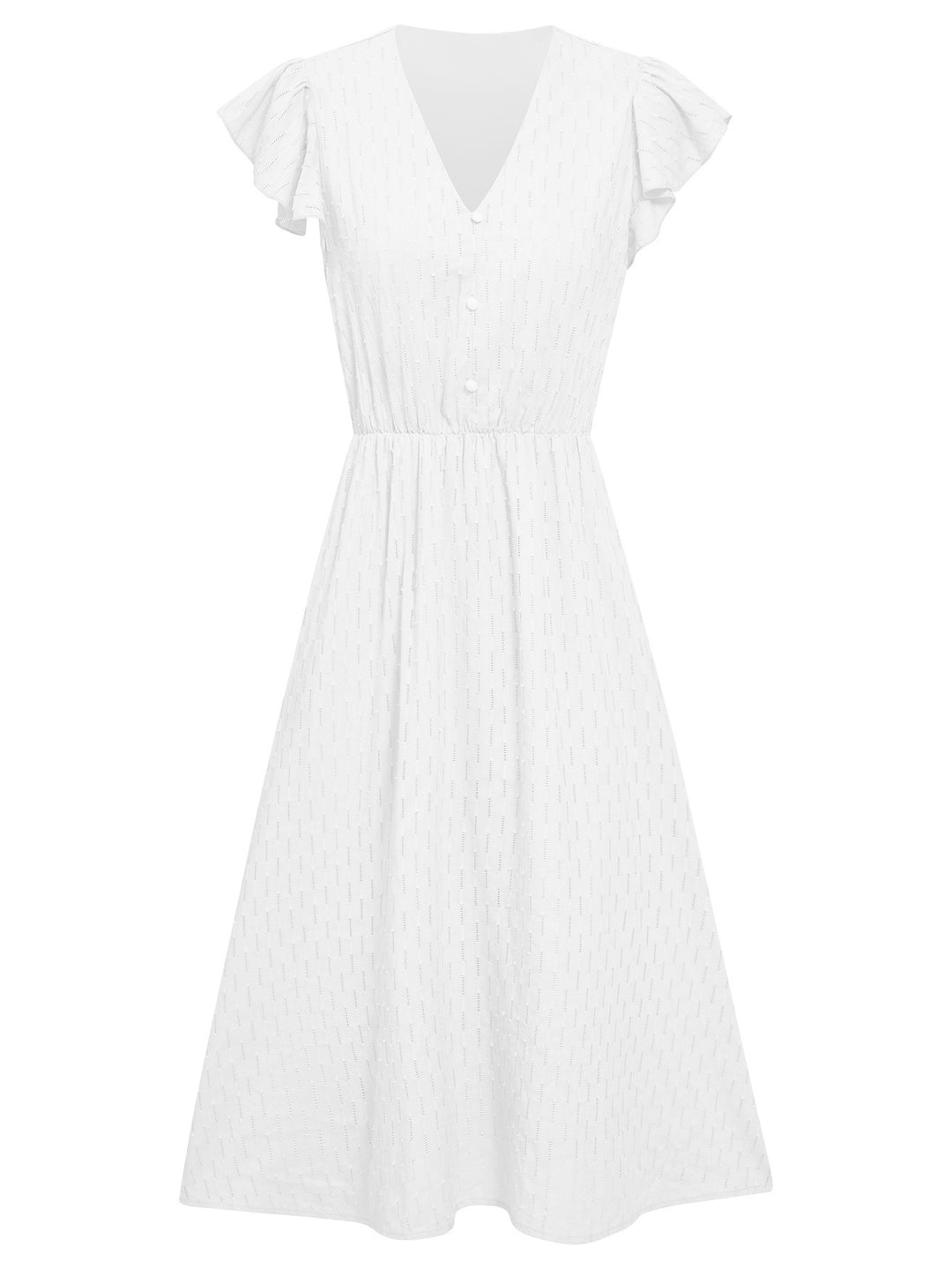 Summer Casual Women's Solid V-neck Dress