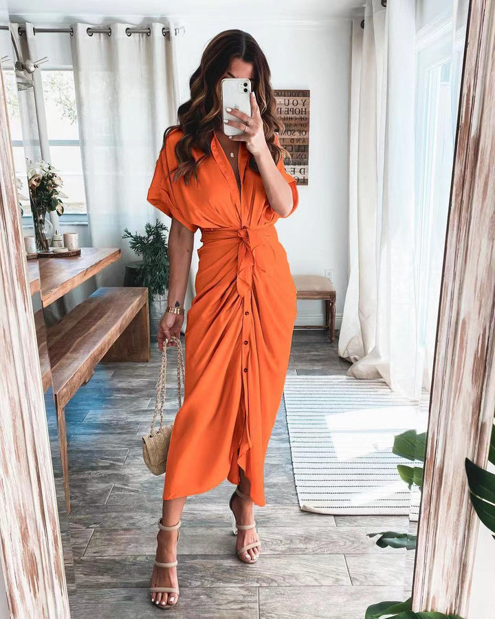 European And American Fashion Forged Face Long Dress