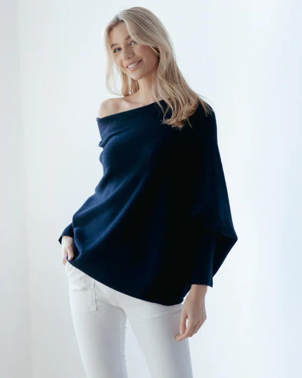 Clevecorner™ Asymmetric Draped Jumper