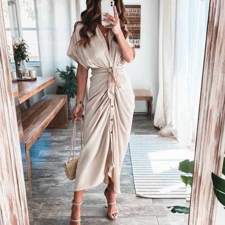 European And American Fashion Forged Face Long Dress
