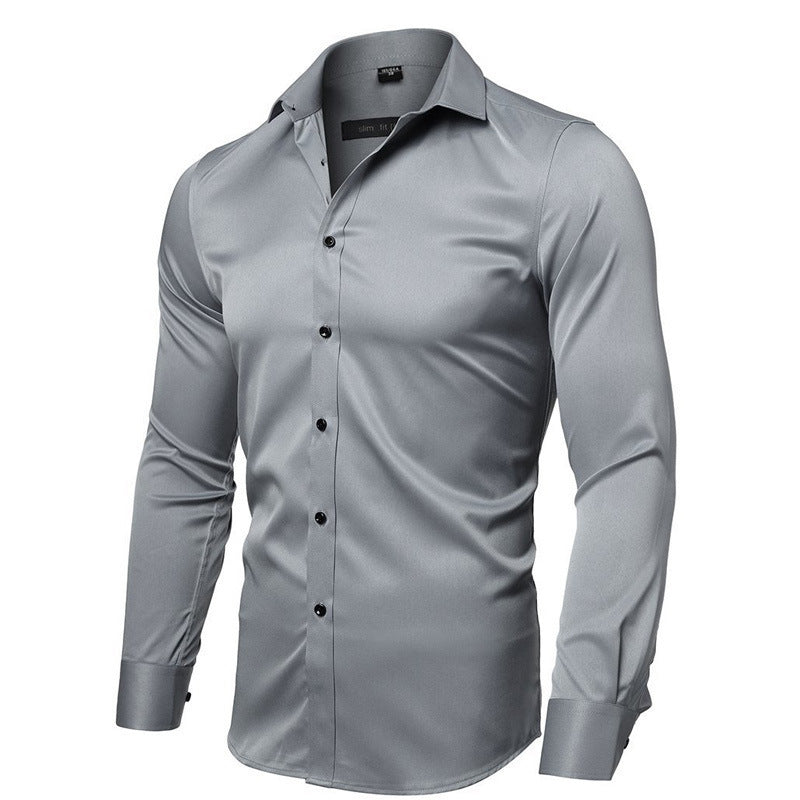 Business Formal Men's Stretch Free Iron Shirt