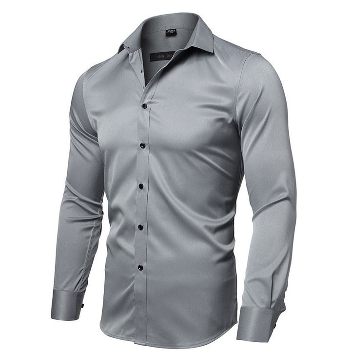 Business Formal Men's Stretch Free Iron Shirt