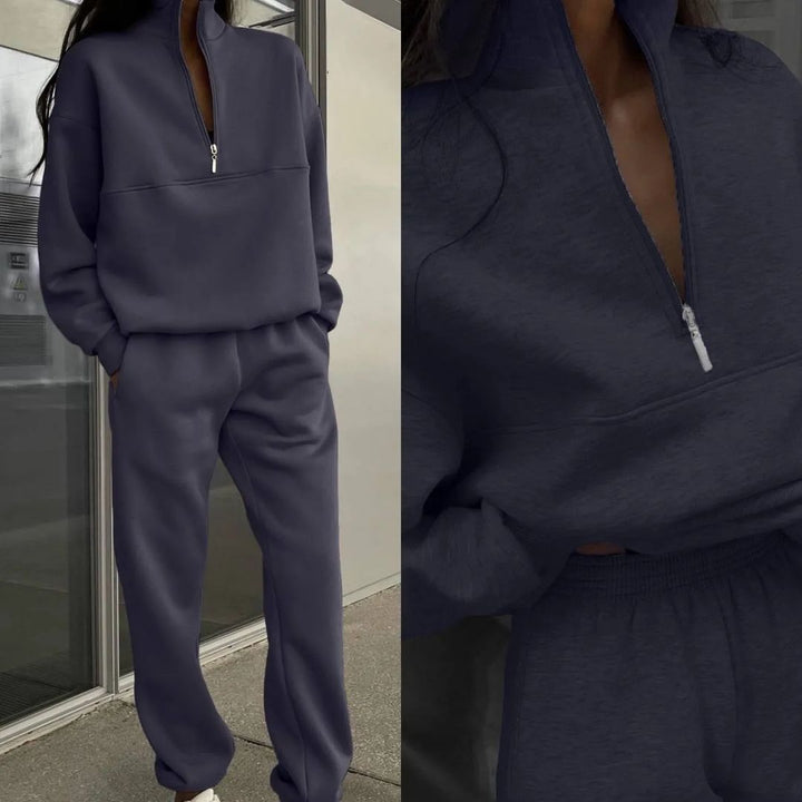 European And American Women's Versatile Casual Fashion Sweater Trousers Suit