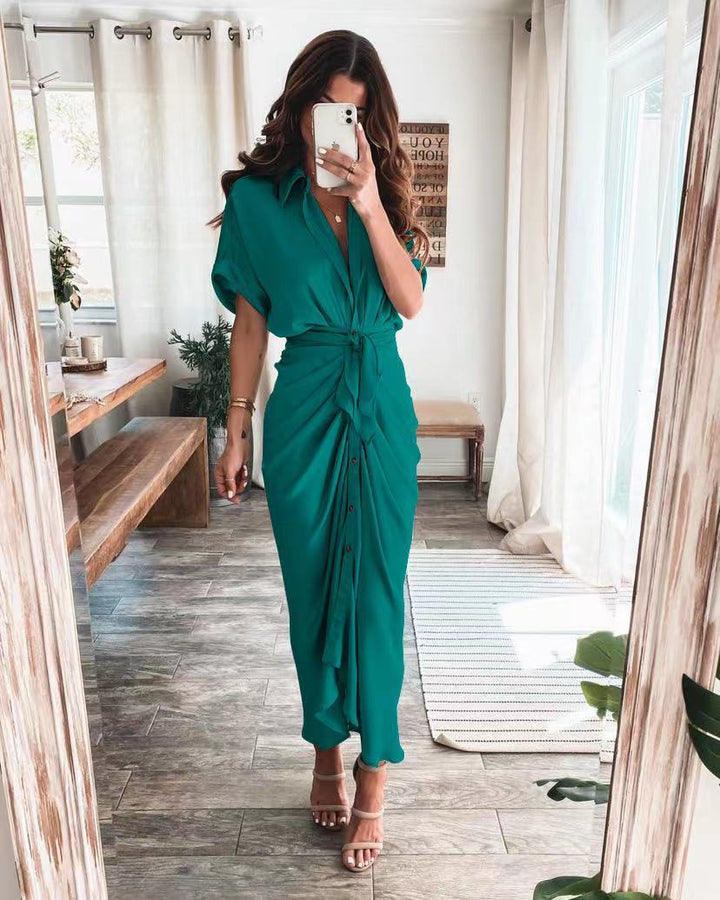 European And American Fashion Forged Face Long Dress