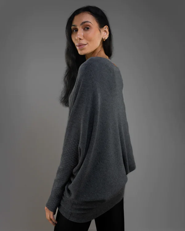 Clevecorner™ Asymmetric Draped Jumper