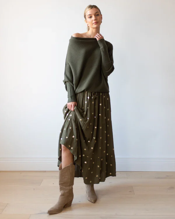 Clevecorner™ Asymmetric Draped Jumper