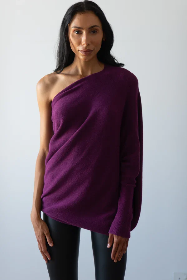 Clevecorner™ Asymmetric Draped Jumper