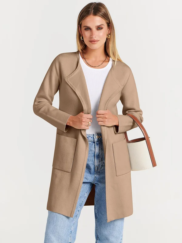 Clevecorner™ Lapel Classy Coatigan