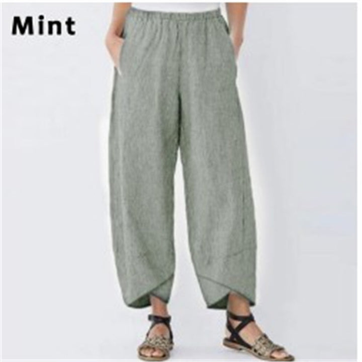 Wide Leg Pants Loose Casual Cotton Linen