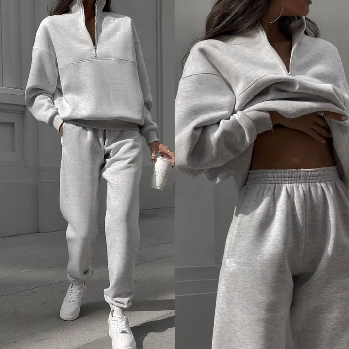 European And American Women's Versatile Casual Fashion Sweater Trousers Suit