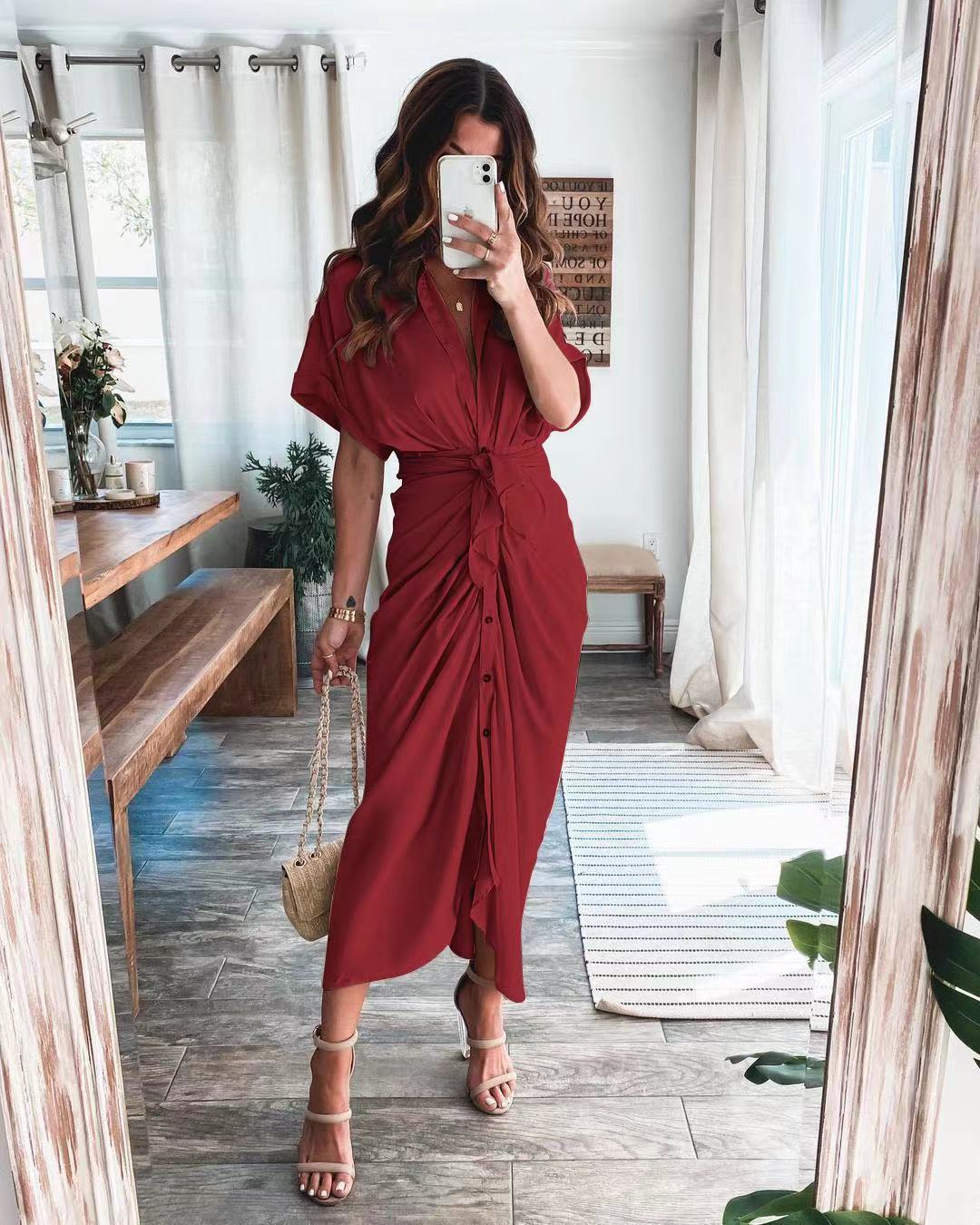European And American Fashion Forged Face Long Dress