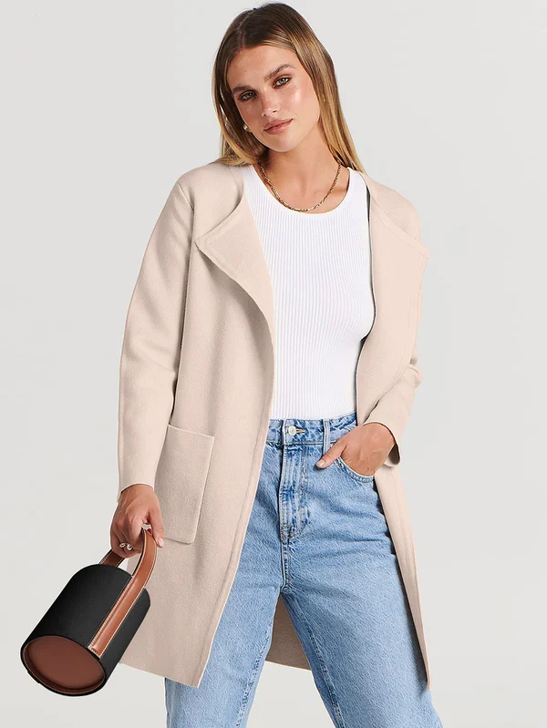 Clevecorner™ Lapel Classy Coatigan