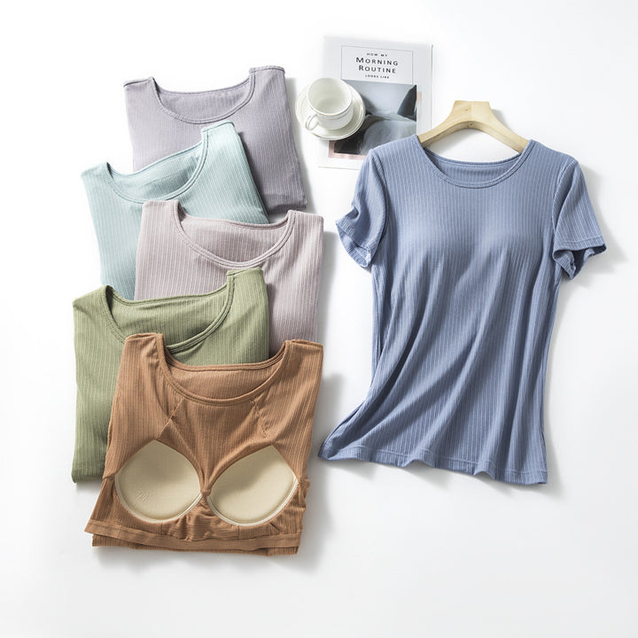 Clevecorner™ Women's Summerdale Loose-Fitting Top with Padded Cups