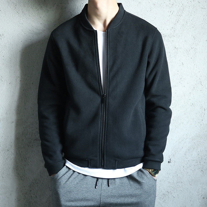 Thickened Fleece Polar Fleece Trend Casual Long-sleeved Blouse Jacket Men
