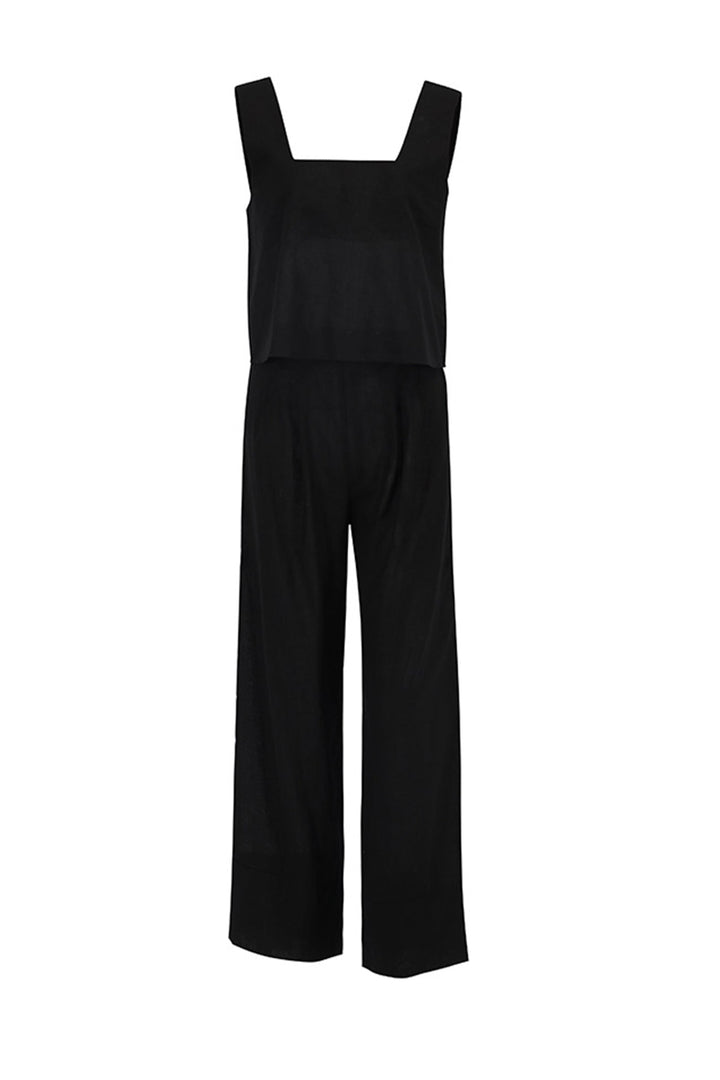 Cotton Square Neck Tank Pants Suits