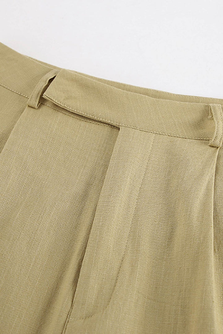 Cotton Tie-straps Cami Tops Pants Suits