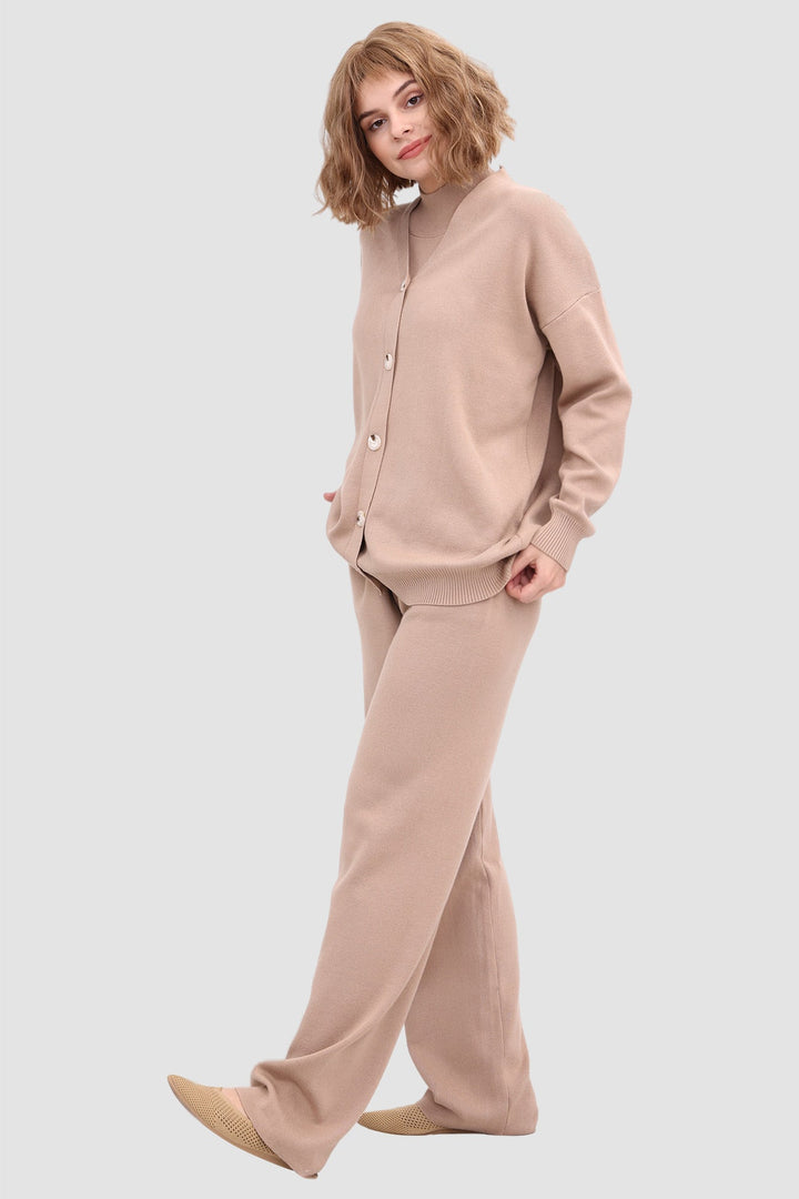 Knit Crop Tank Top & Pants & Robe