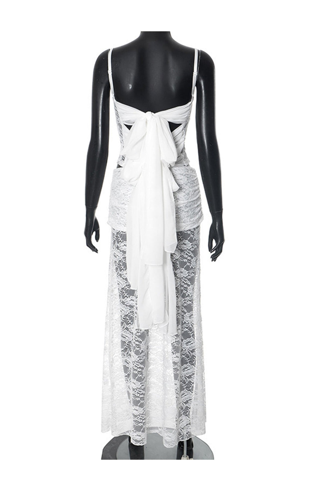 Lace Tie-up Cami Vest Skirt Set