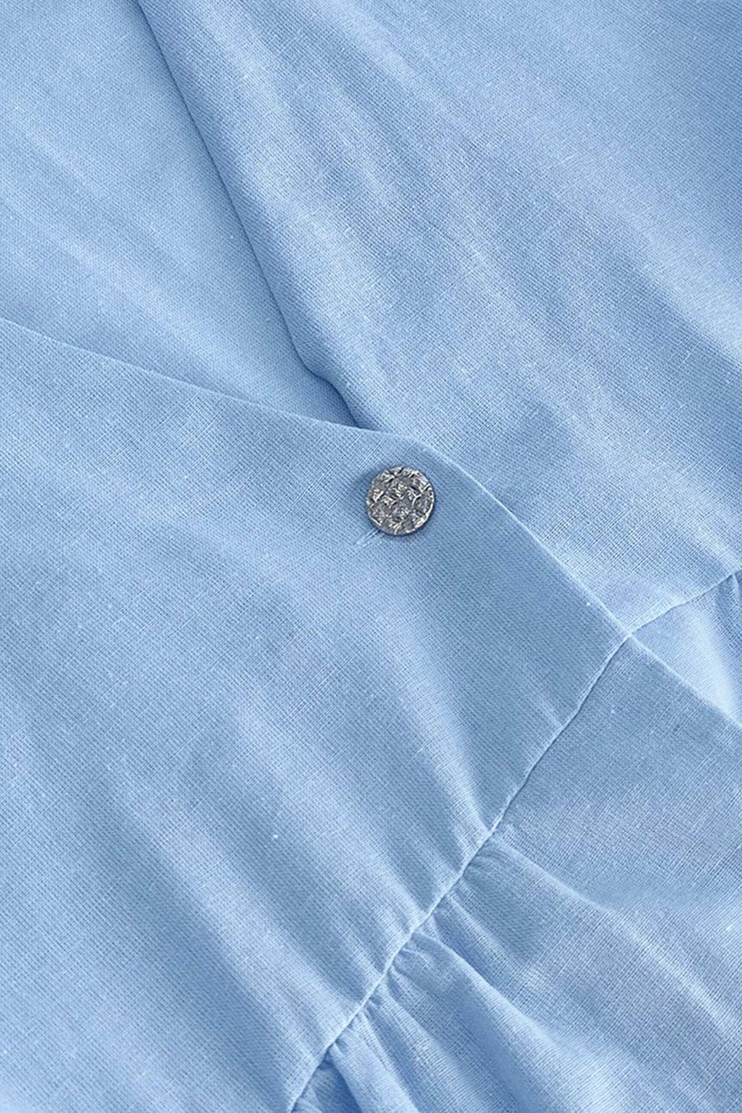 Puff Sleeve V Neck Cotton Sweet Shirt Set